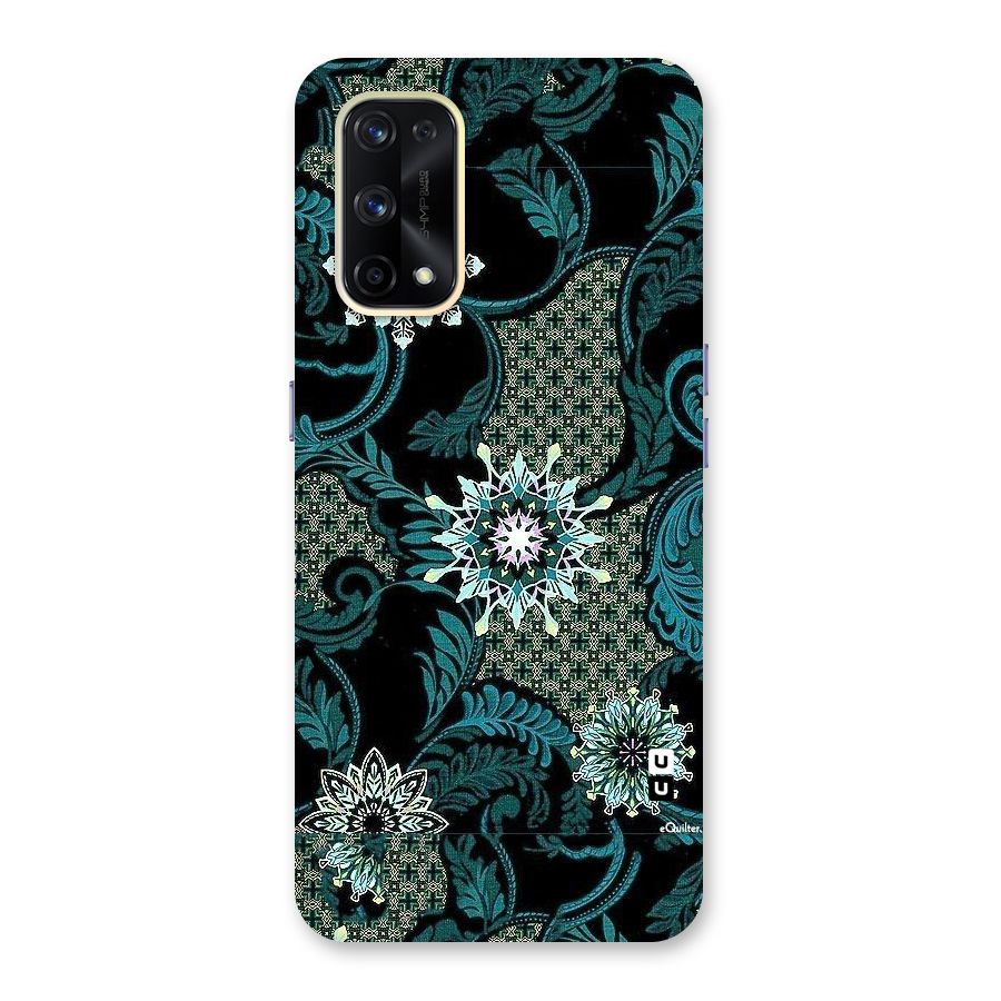 Bottle Green Floral Glass Back Case for Realme X7 Pro