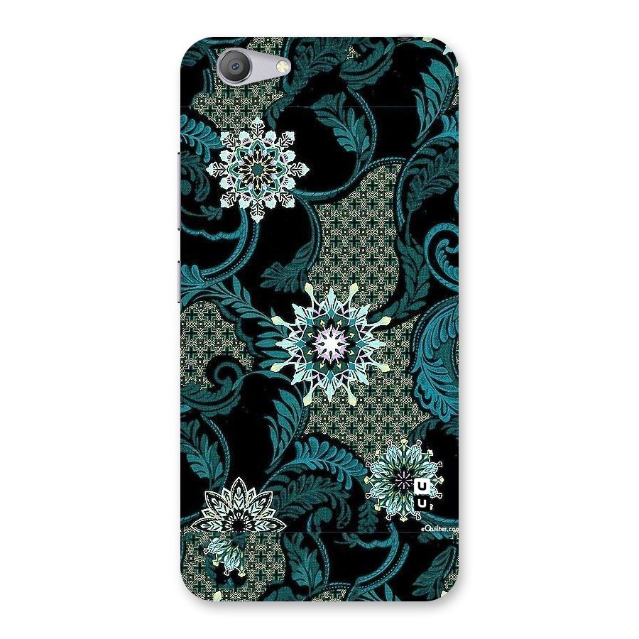 Bottle Green Floral Back Case for Vivo Y53