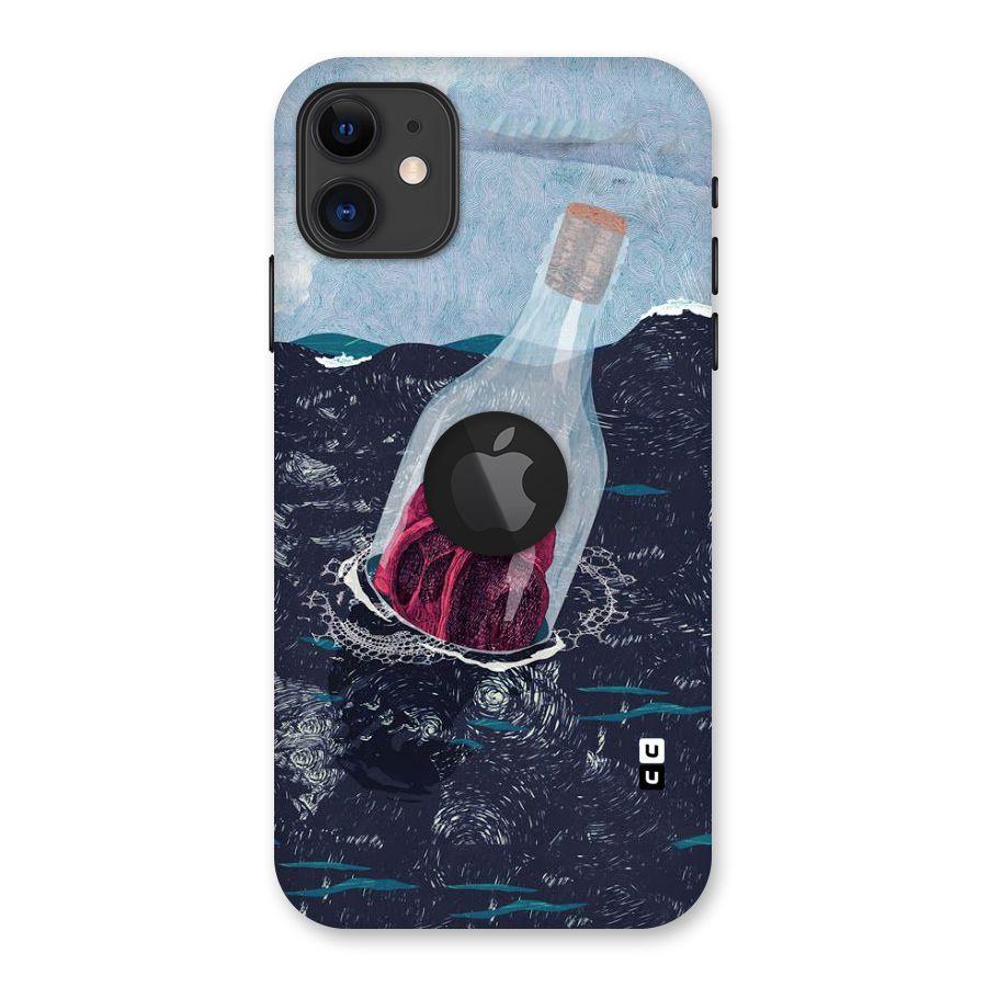 Bottle Heart Back Case for iPhone 11 Logo Cut