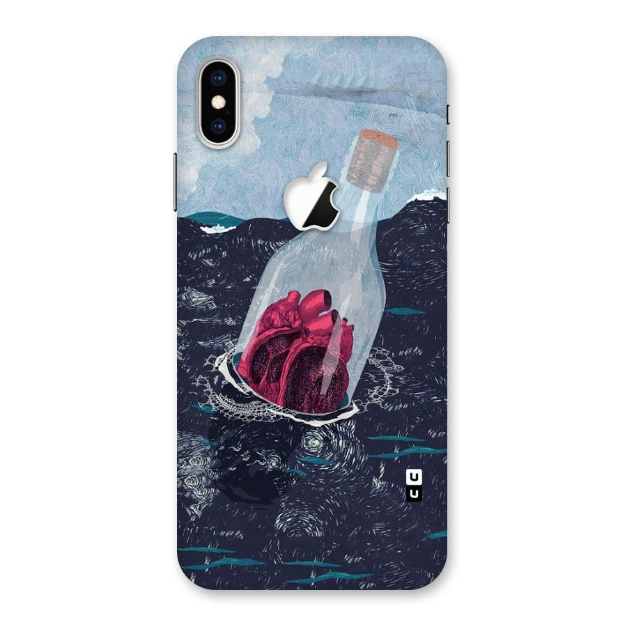 Bottle Heart Back Case for iPhone XS Max Apple Cut