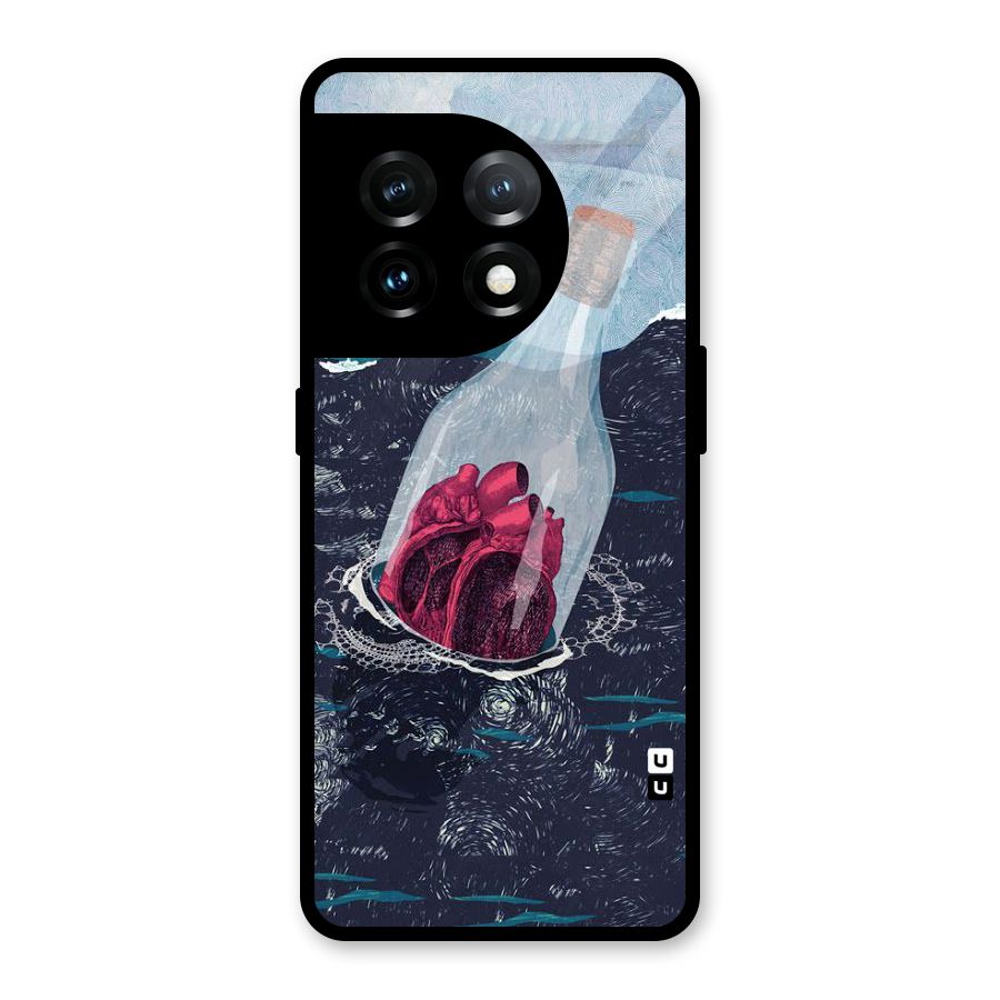Bottle Heart Glass Back Case for OnePlus 11