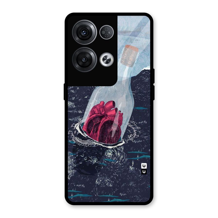 Bottle Heart Glass Back Case for Oppo Reno8 Pro 5G