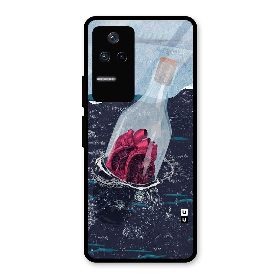 Bottle Heart Glass Back Case for Poco F4 5G