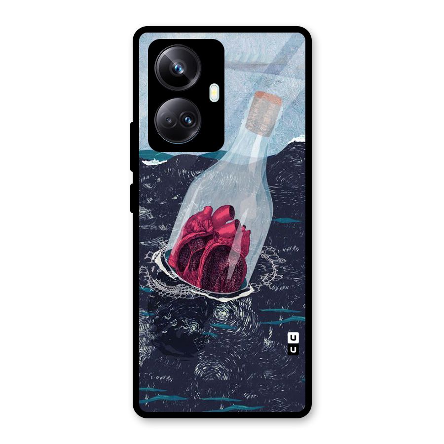 Bottle Heart Glass Back Case for Realme 10 Pro Plus