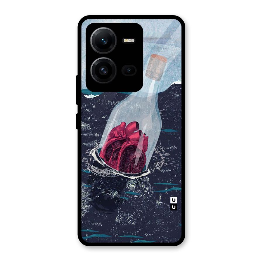 Bottle Heart Glass Back Case for Vivo V25