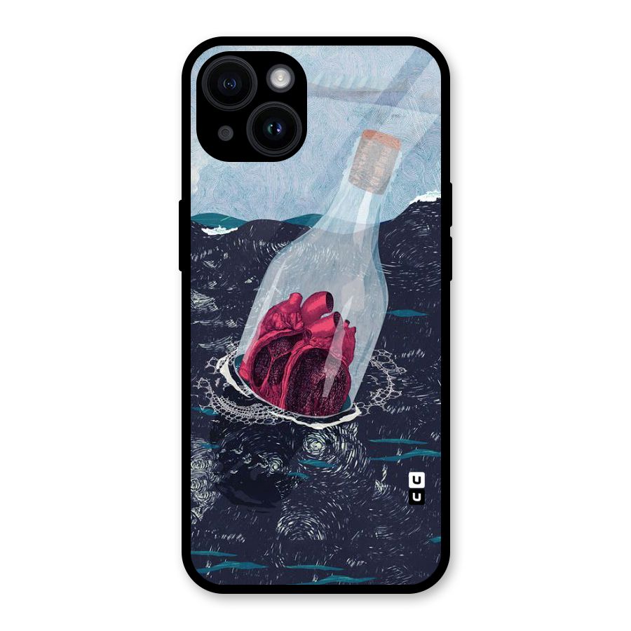 Bottle Heart Glass Back Case for iPhone 14