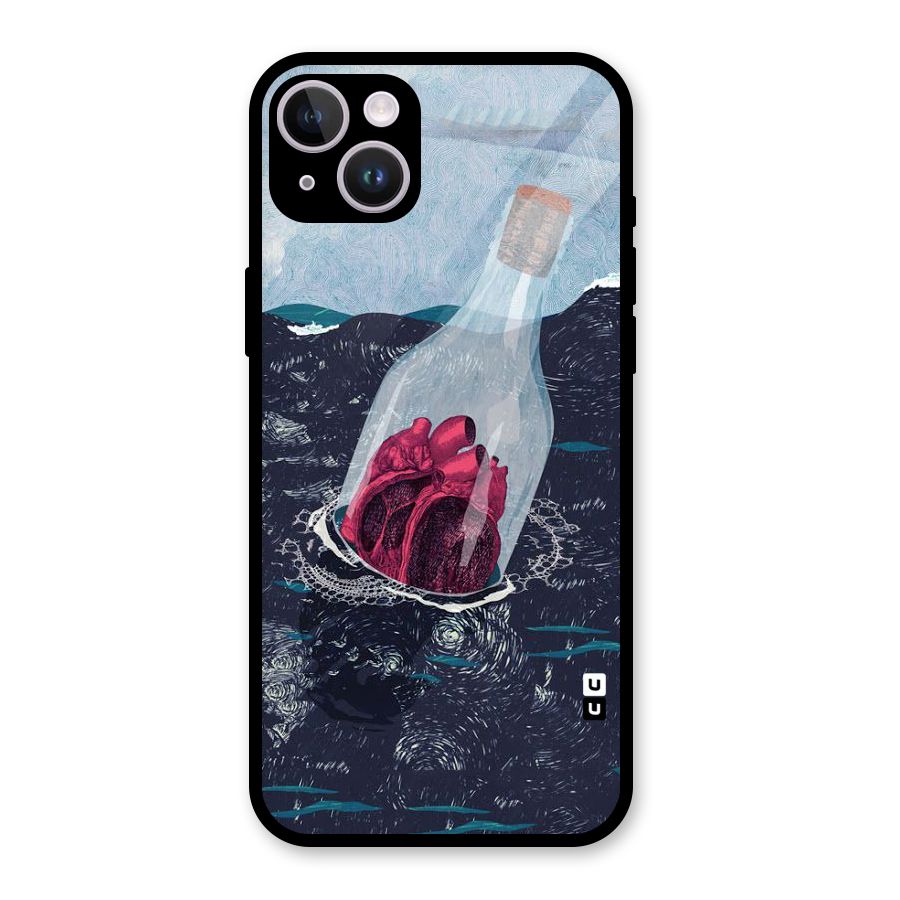 Bottle Heart Glass Back Case for iPhone 14 Plus