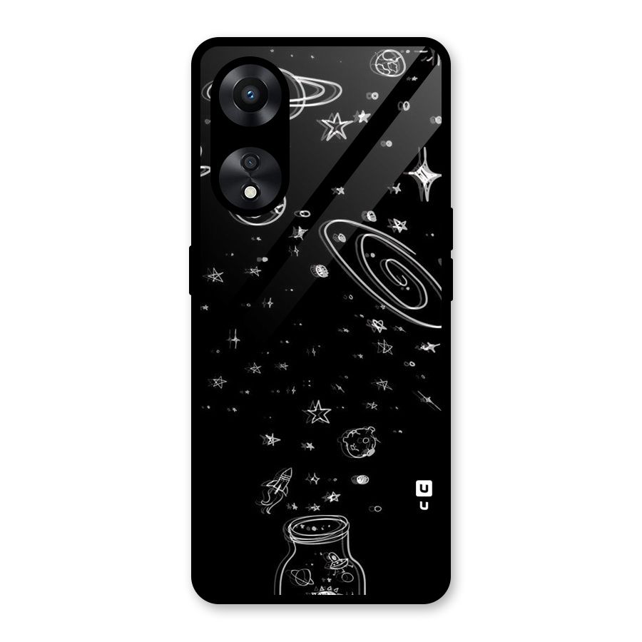 Bottle Of Stars Glass Back Case for Oppo A78