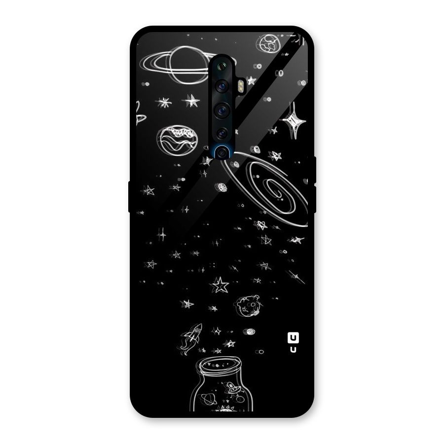 Bottle Of Stars Glass Back Case for Oppo Reno2 F
