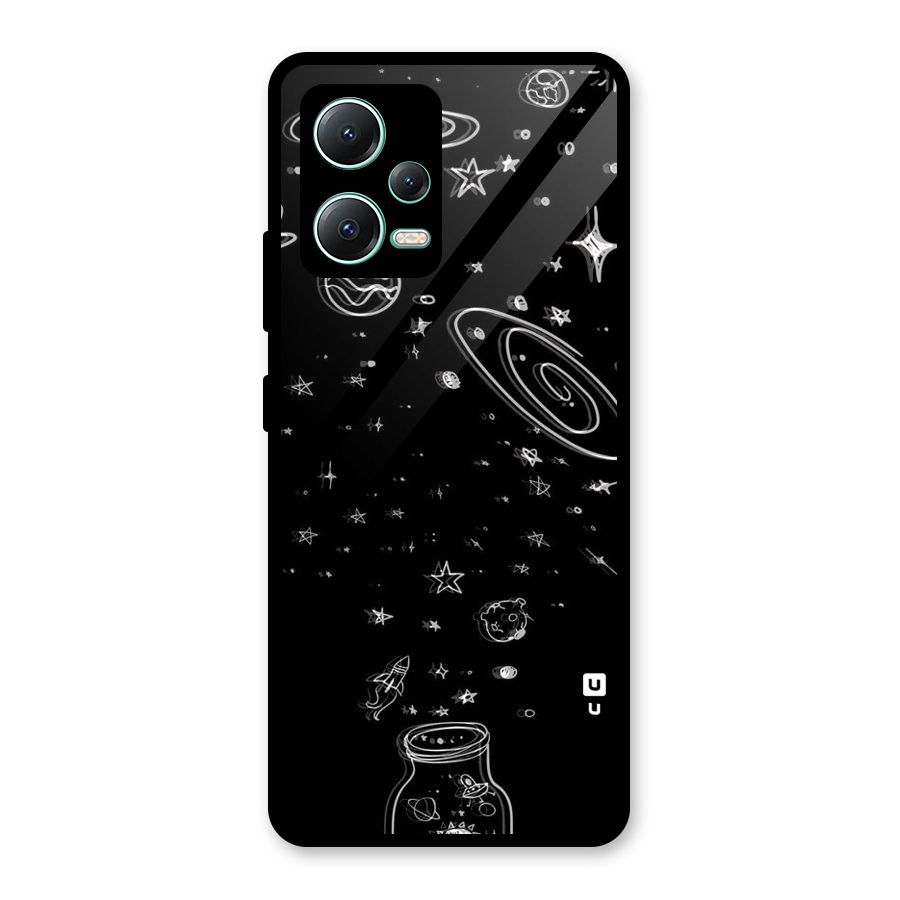 Bottle Of Stars Glass Back Case for Redmi Note 12 5G