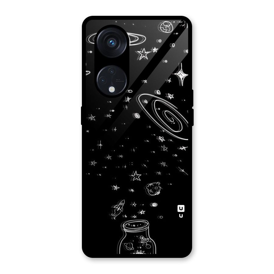 Bottle Of Stars Glass Back Case for Reno8 T 5G
