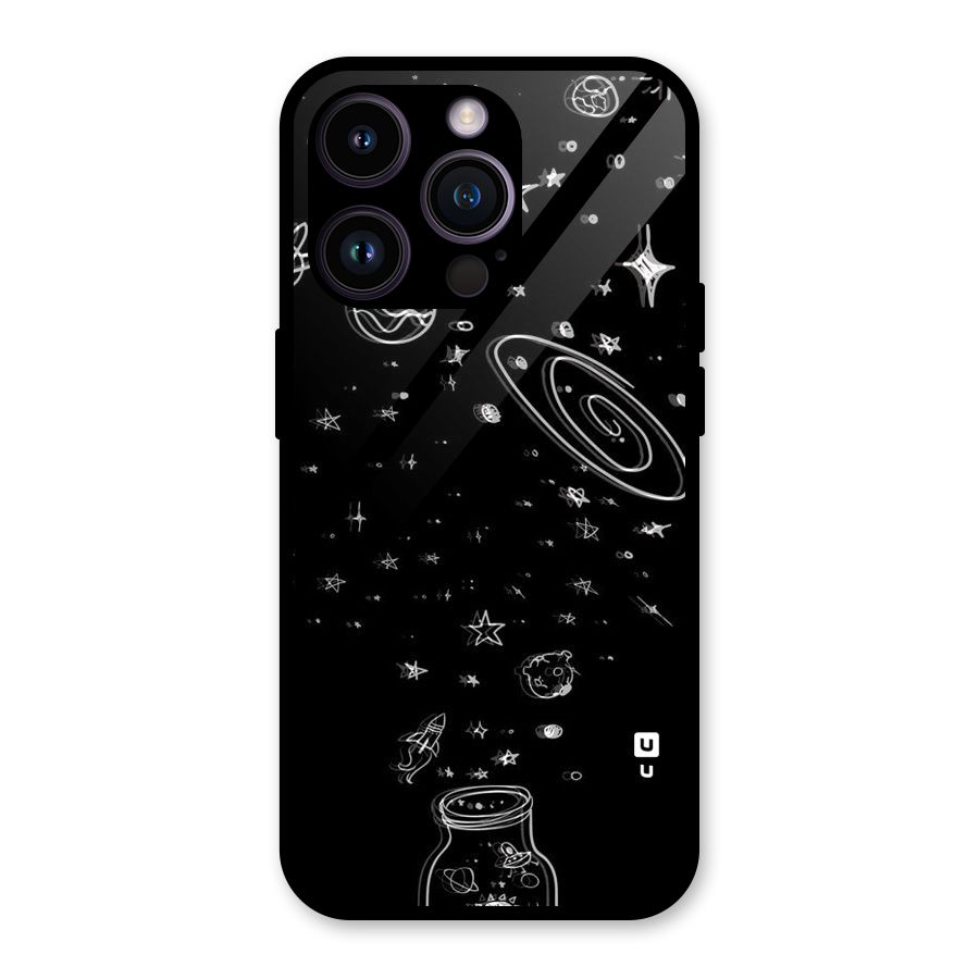 Bottle Of Stars Glass Back Case for iPhone 14 Pro