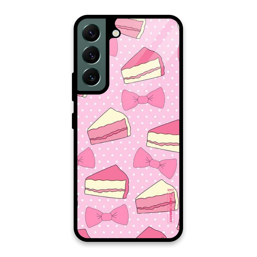 Bow Cake Glass Back Case for Galaxy S22 5G