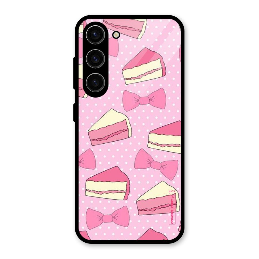 Bow Cake Glass Back Case for Galaxy S23