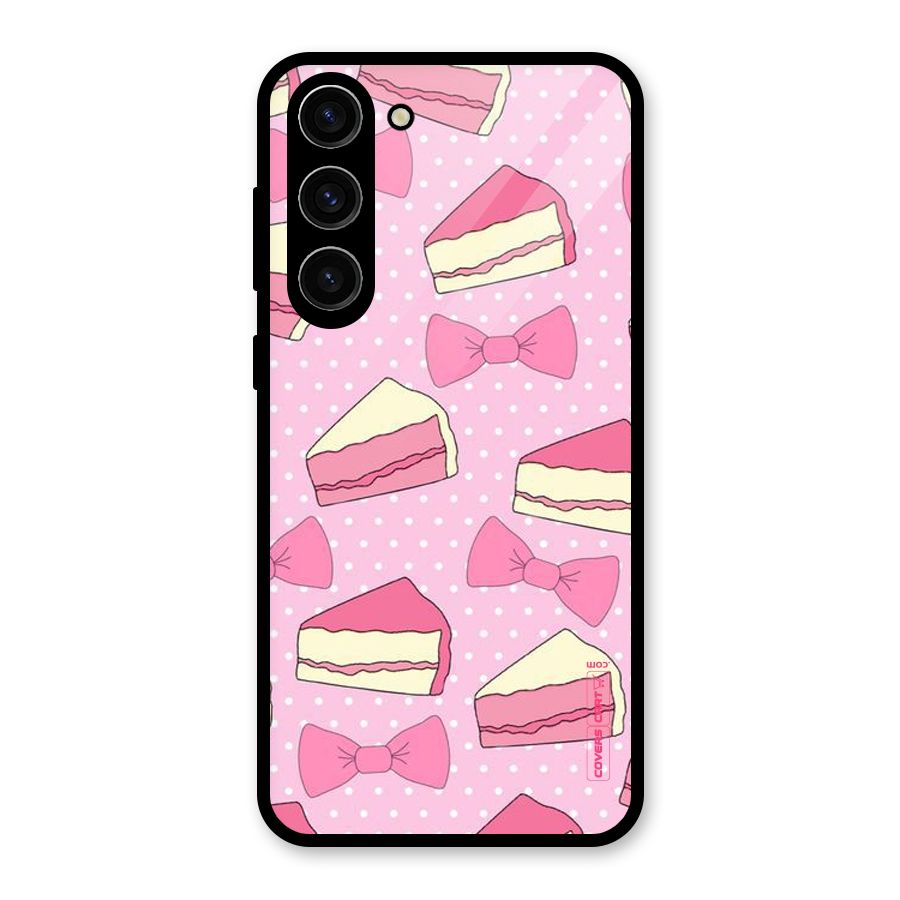 Bow Cake Glass Back Case for Galaxy S23 Plus