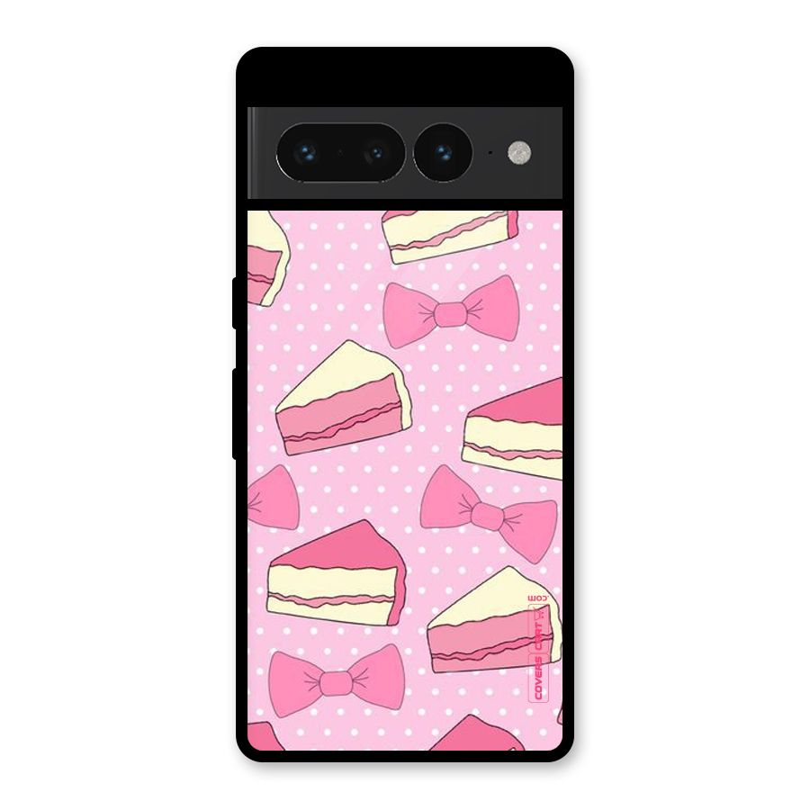 Bow Cake Glass Back Case for Google Pixel 7 Pro