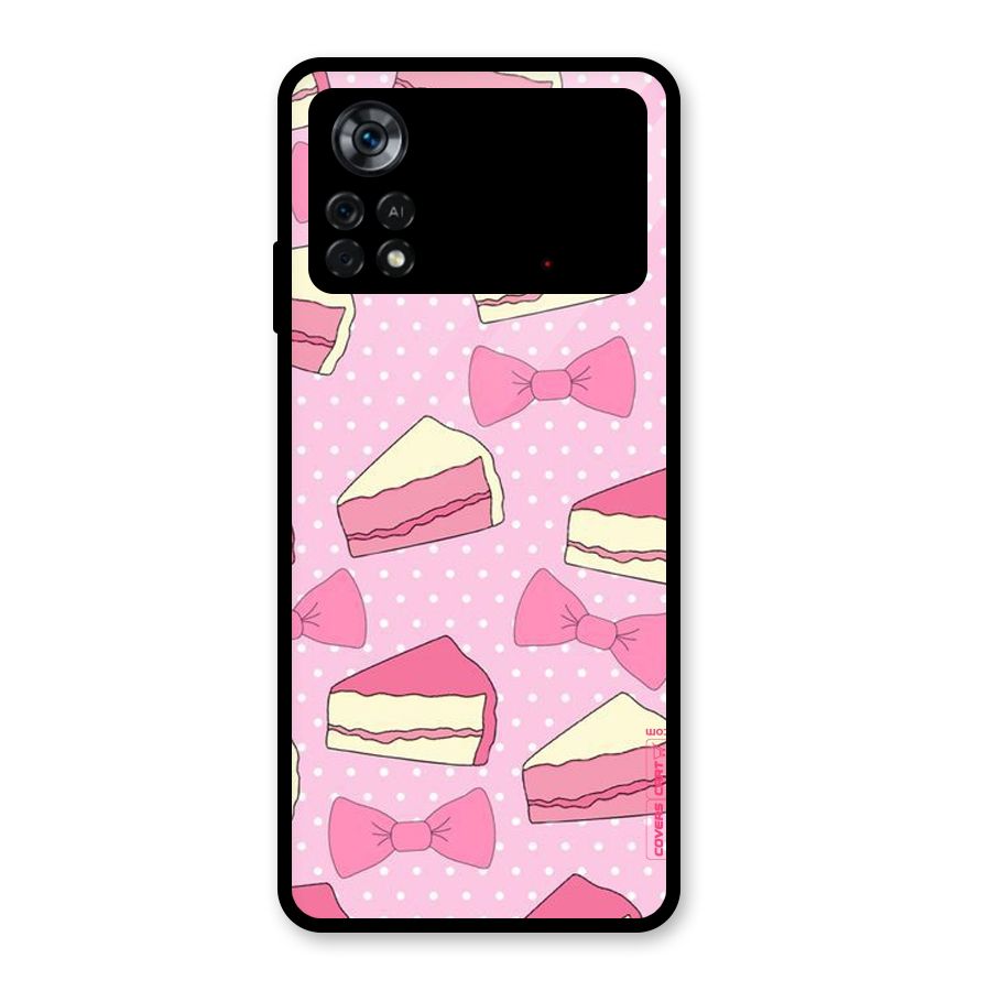 Bow Cake Glass Back Case for Poco X4 Pro 5G