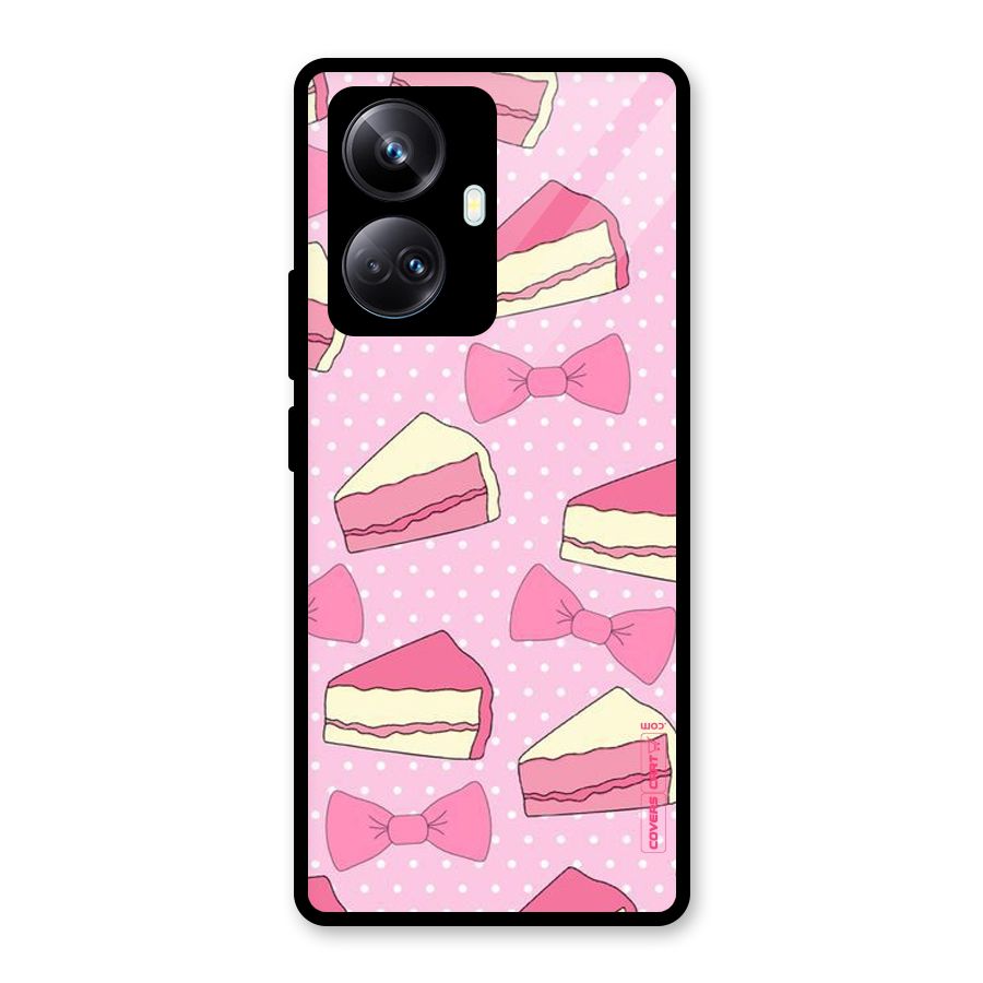 Bow Cake Glass Back Case for Realme 10 Pro Plus