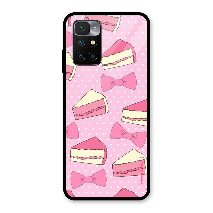 Bow Cake Glass Back Case for Redmi 10 Prime