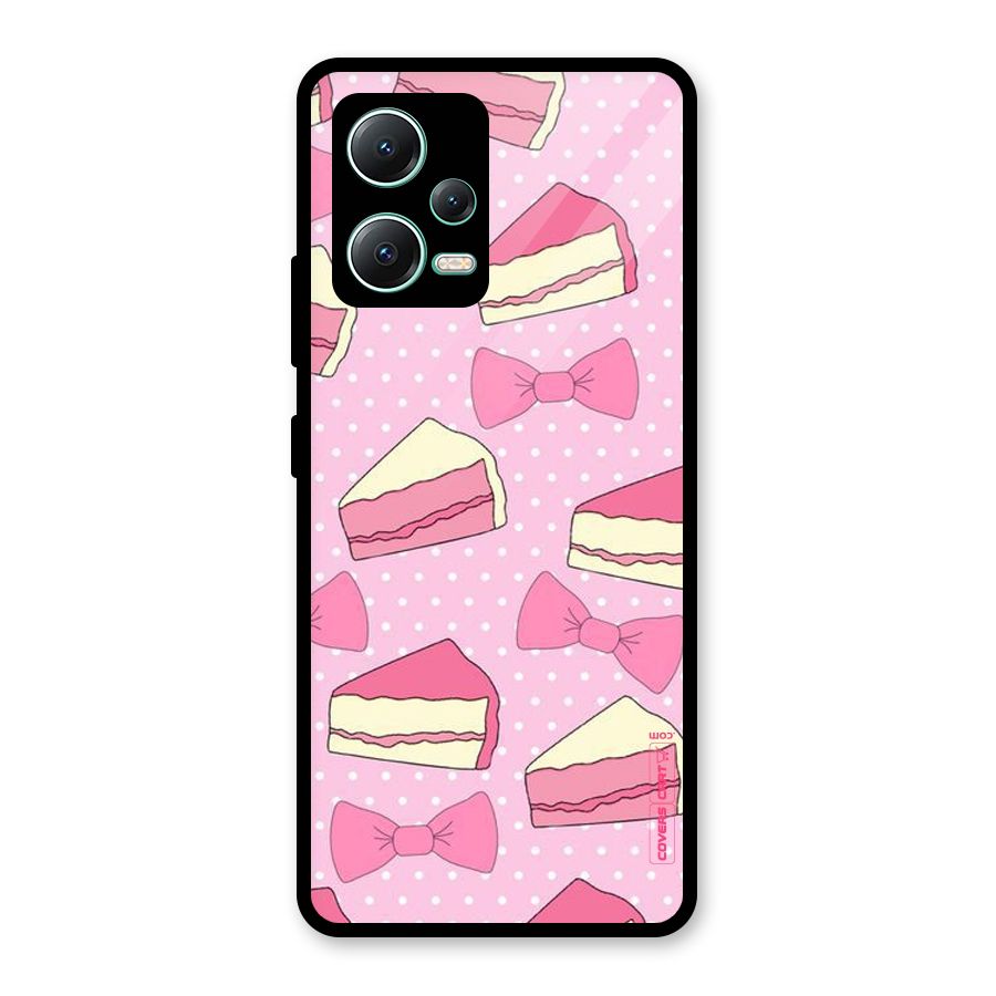 Bow Cake Glass Back Case for Redmi Note 12 5G