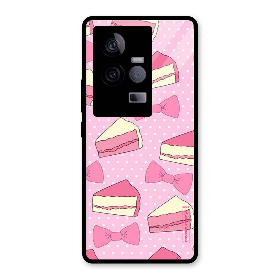 Bow Cake Glass Back Case for Vivo iQOO 11 5G