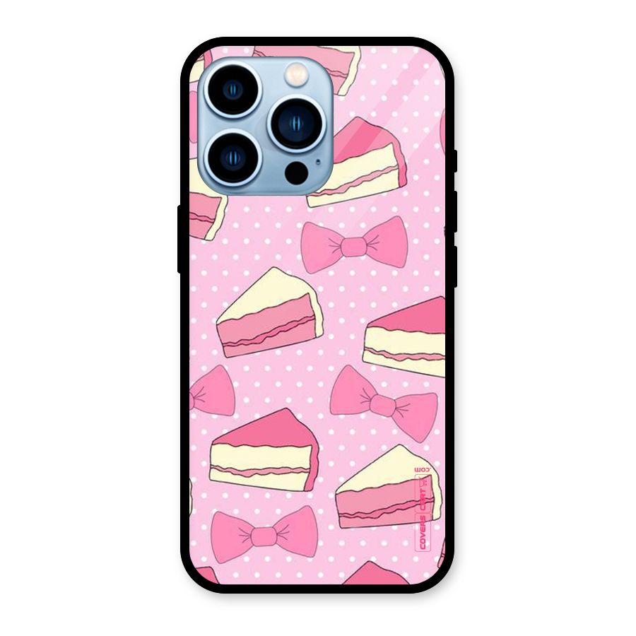 Bow Cake Glass Back Case for iPhone 13 Pro
