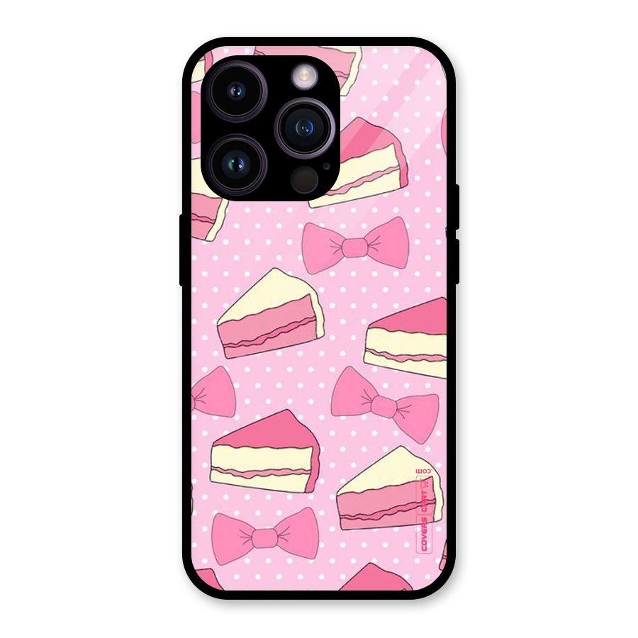 Bow Cake Glass Back Case for iPhone 14 Pro