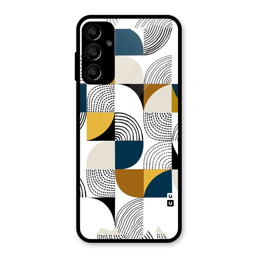 Boxes Pattern Glass Back Case for Galaxy A14 5G