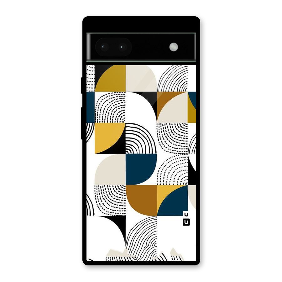 Boxes Pattern Glass Back Case for Google Pixel 6a