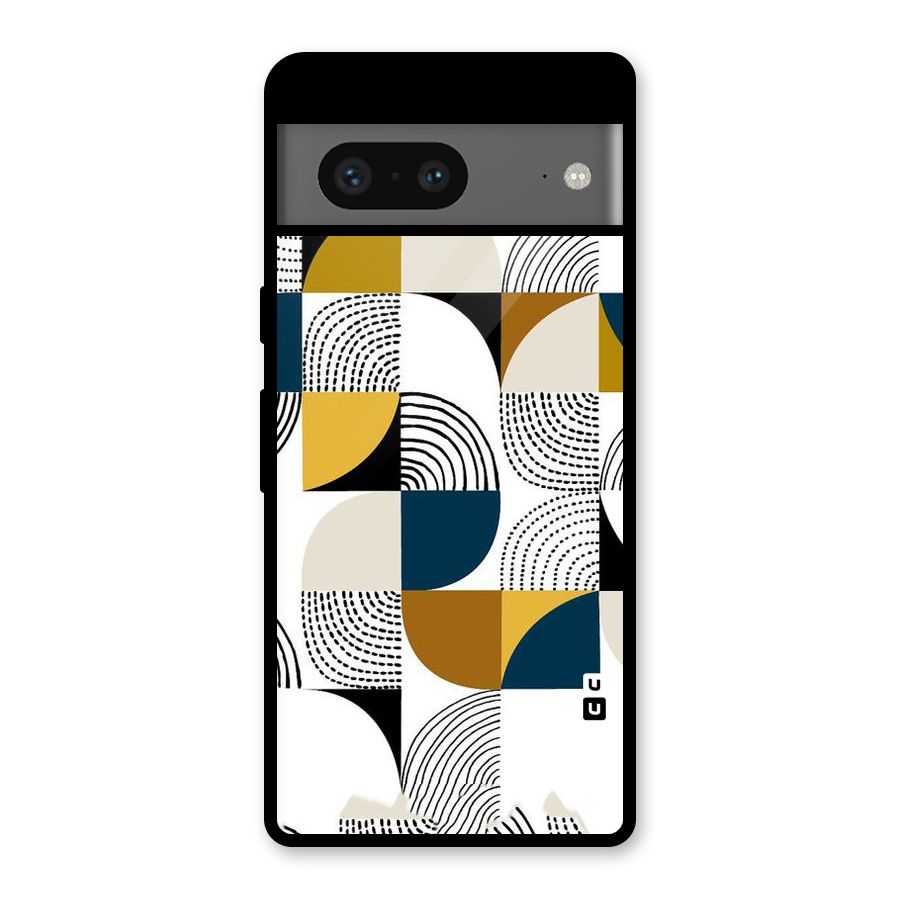 Boxes Pattern Glass Back Case for Google Pixel 7