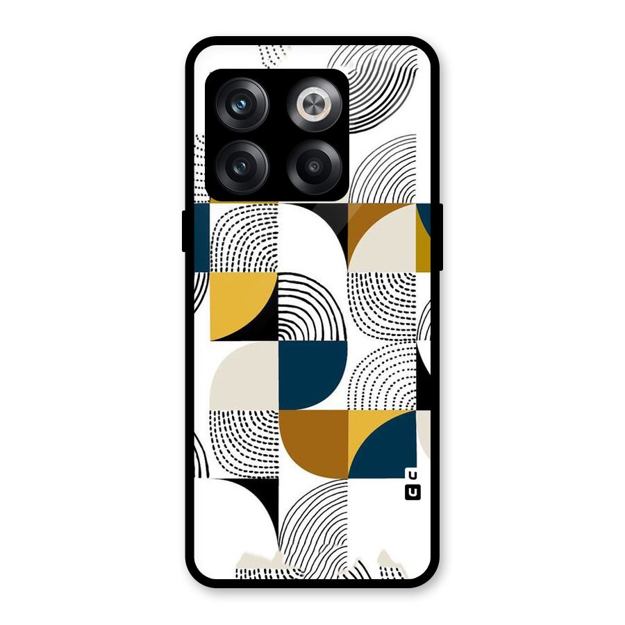Boxes Pattern Glass Back Case for OnePlus 10T