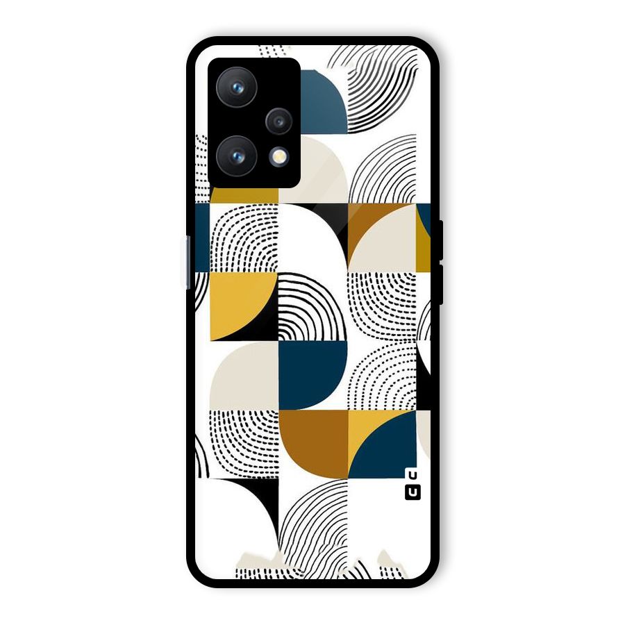 Boxes Pattern Glass Back Case for Realme 9 Pro 5G
