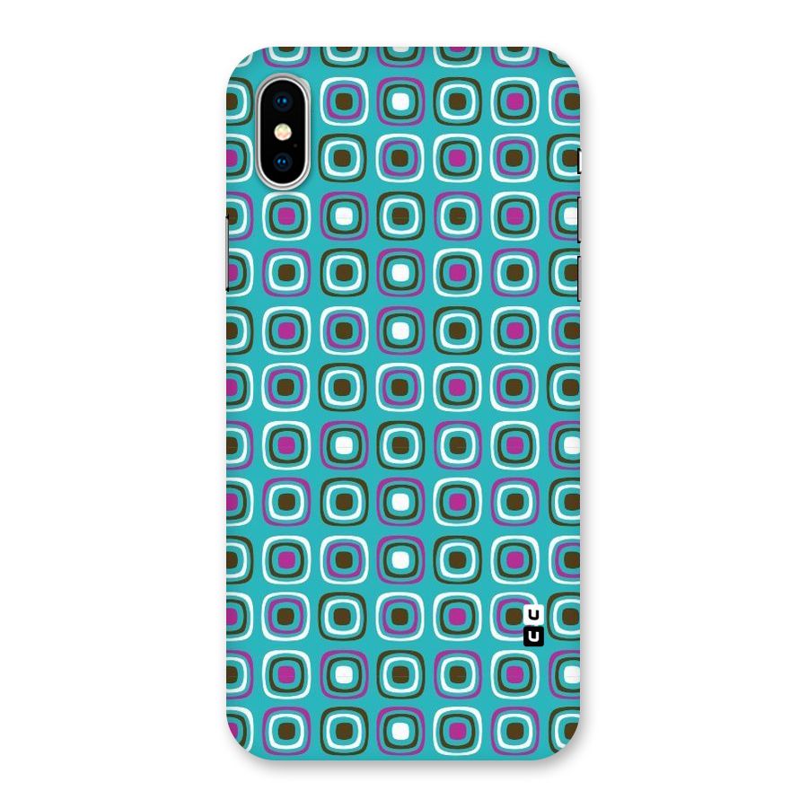 Boxes Tiny Pattern Back Case for iPhone XS