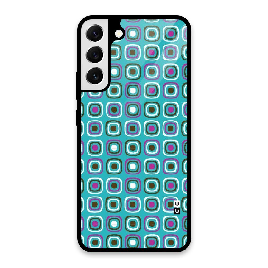 Boxes Tiny Pattern Glass Back Case for Galaxy S22 Plus 5G