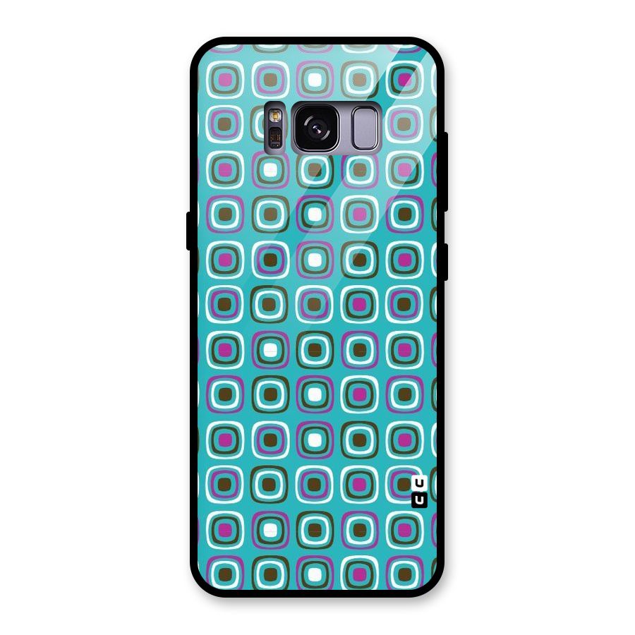 Boxes Tiny Pattern Glass Back Case for Galaxy S8