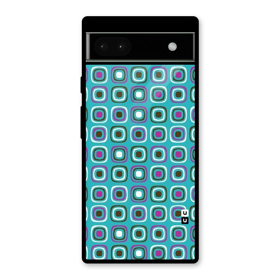 Boxes Tiny Pattern Glass Back Case for Google Pixel 6a
