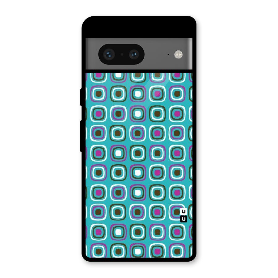 Boxes Tiny Pattern Glass Back Case for Google Pixel 7