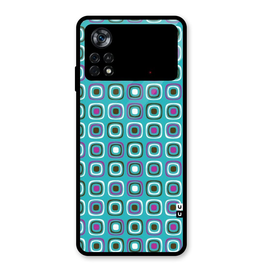 Boxes Tiny Pattern Glass Back Case for Poco X4 Pro 5G