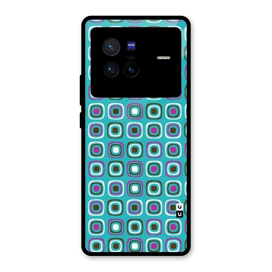 Boxes Tiny Pattern Glass Back Case for Vivo X80