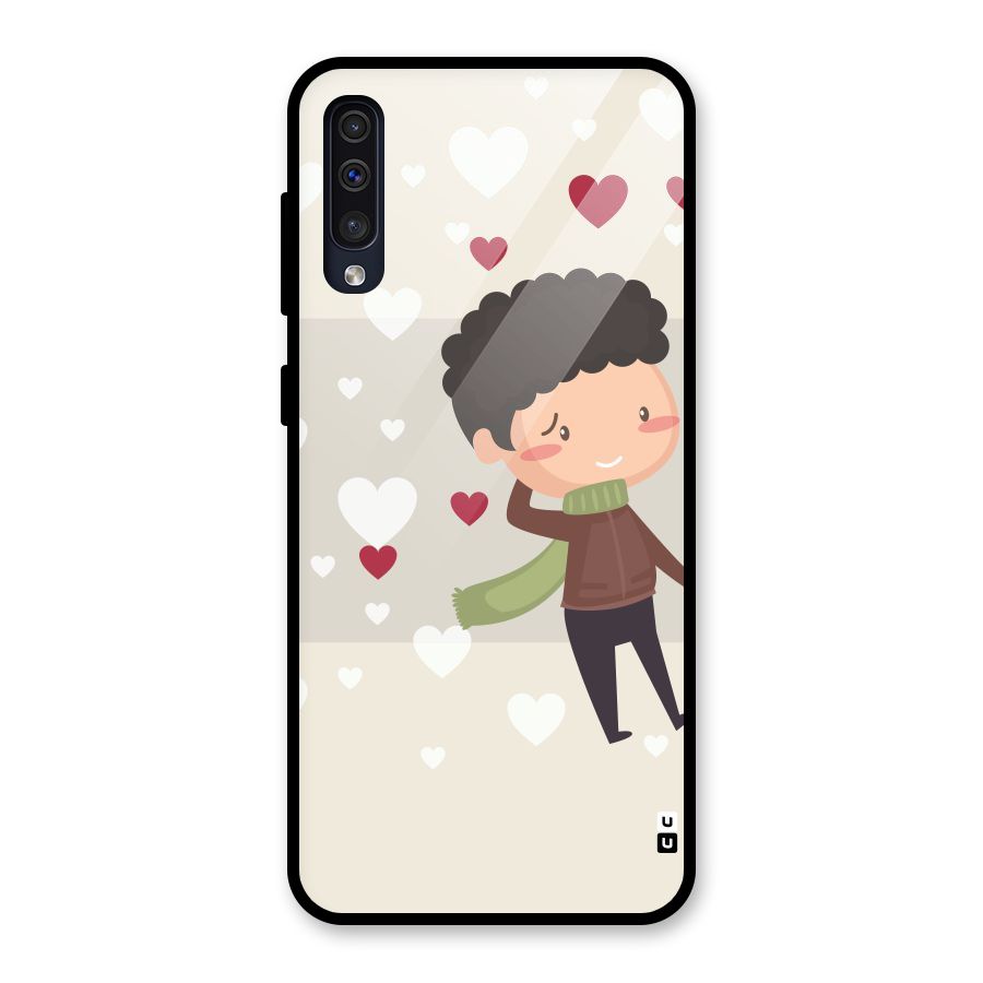 Boy in love Glass Back Case for Galaxy A30s