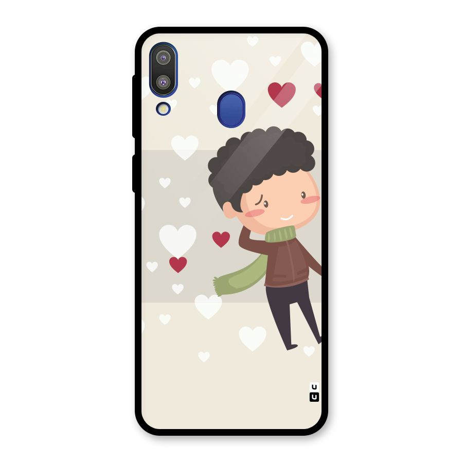 Boy in love Glass Back Case for Galaxy M20