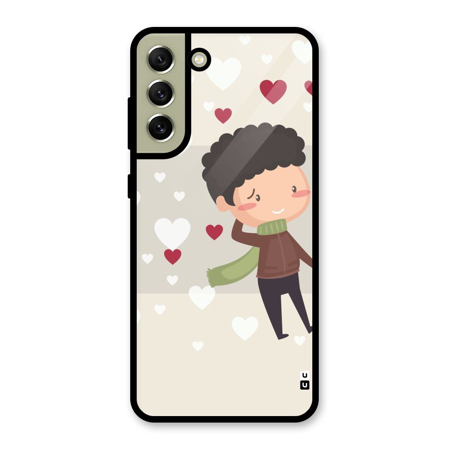 Boy in love Glass Back Case for Galaxy S21 FE 5G