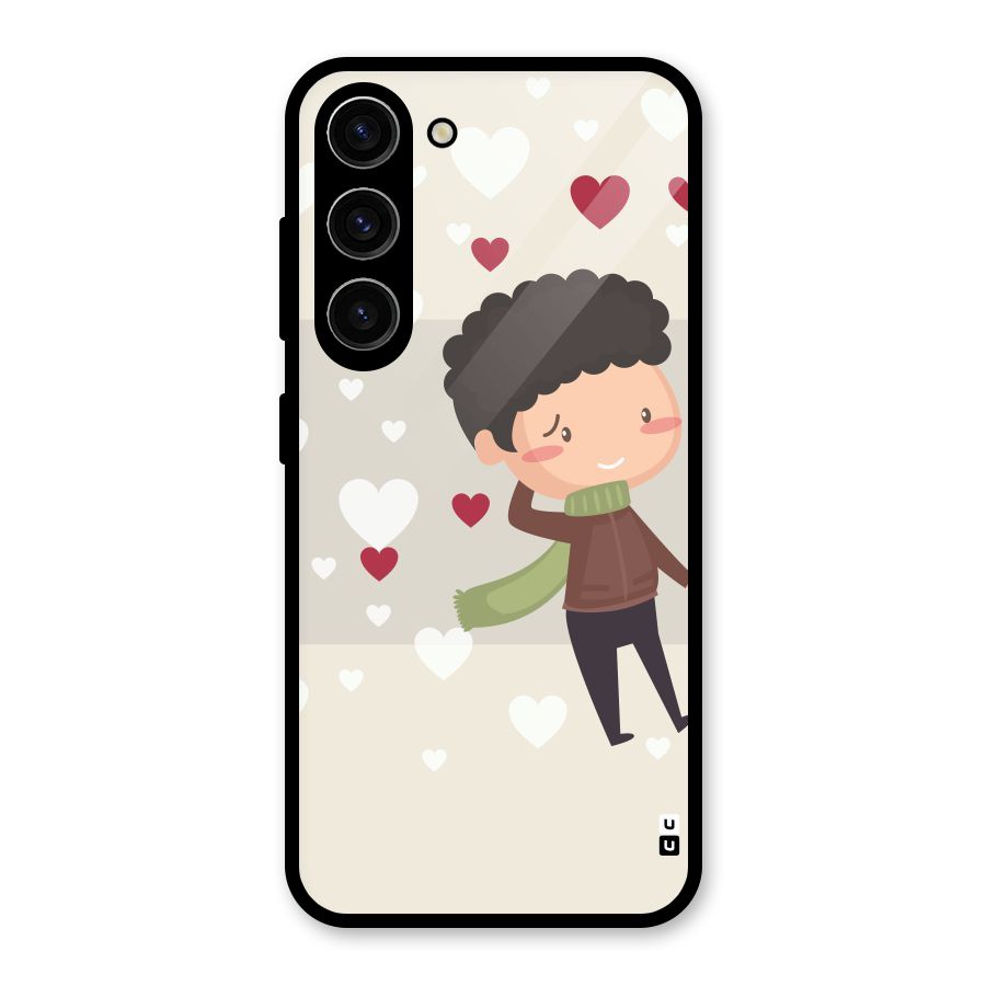 Boy in love Glass Back Case for Galaxy S23