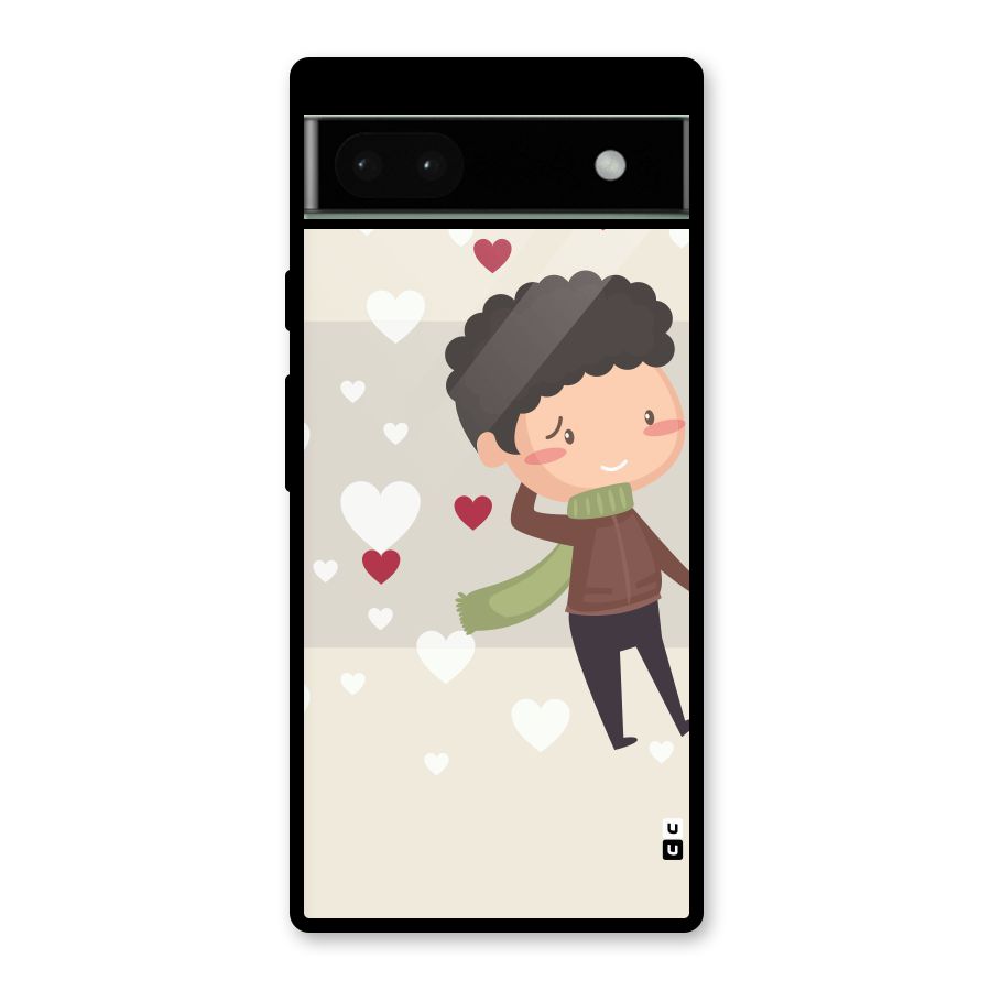 Boy in love Glass Back Case for Google Pixel 6a