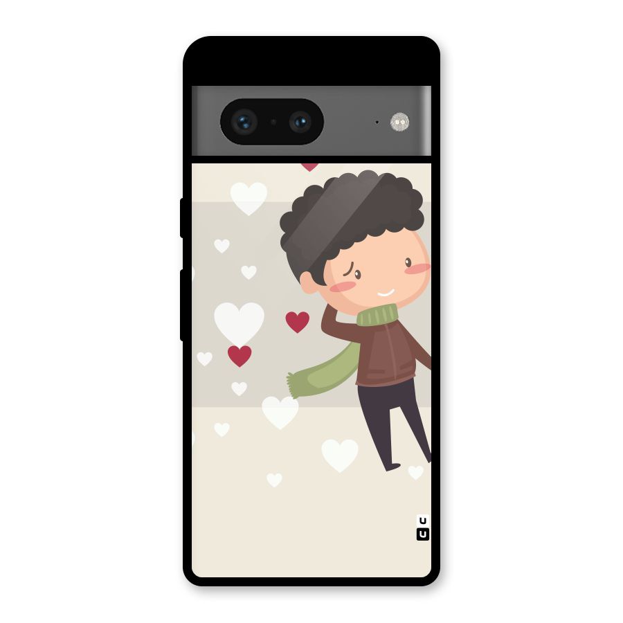 Boy in love Glass Back Case for Google Pixel 7