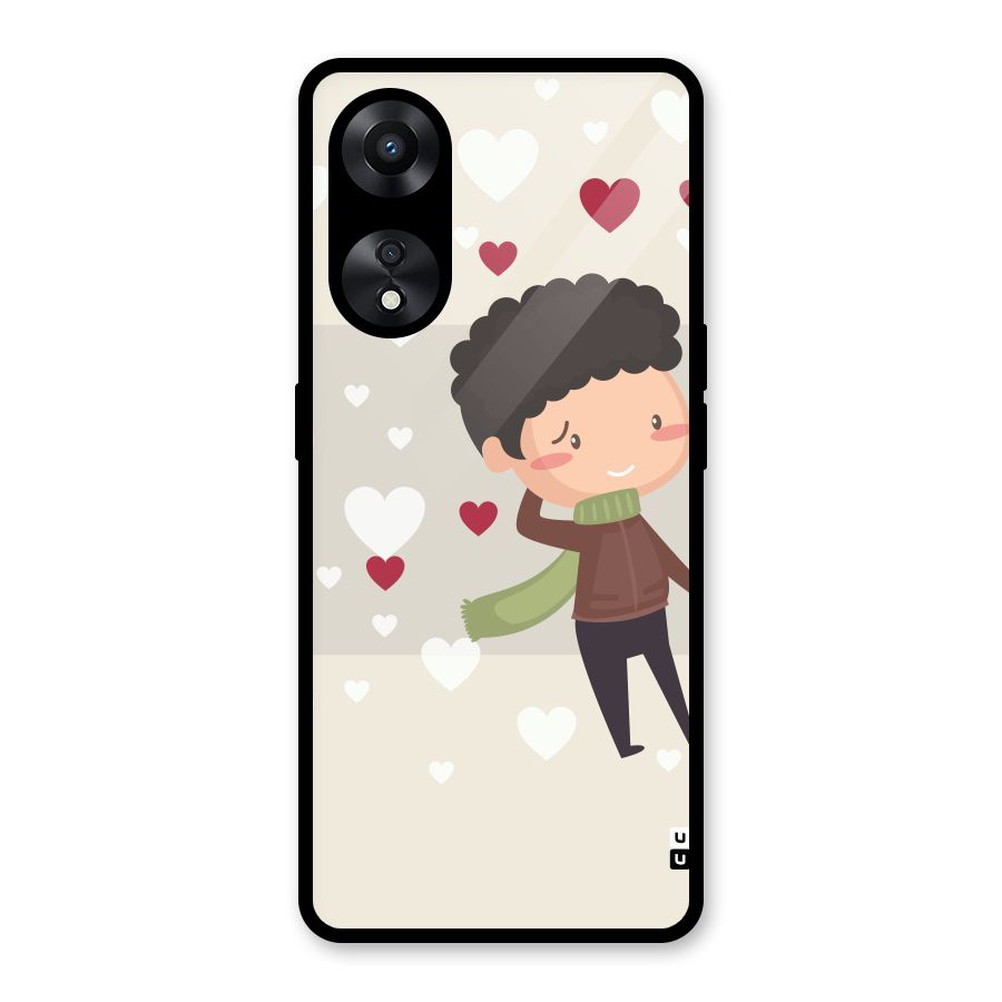 Boy in love Glass Back Case for Oppo A78