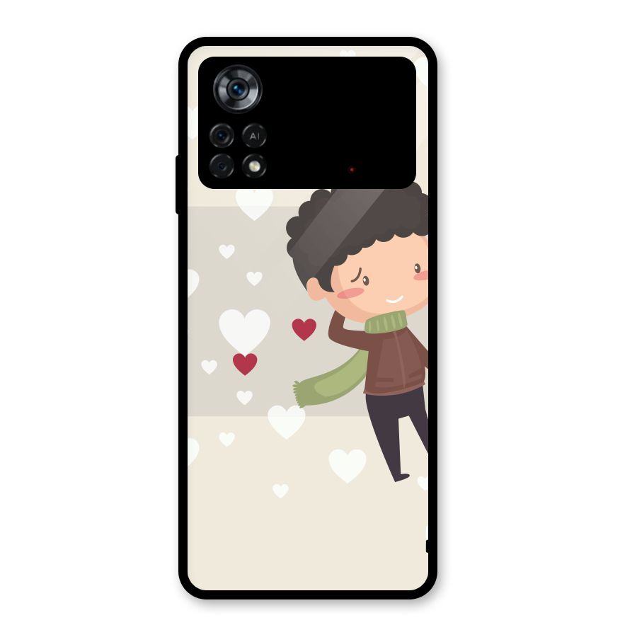 Boy in love Glass Back Case for Poco X4 Pro 5G