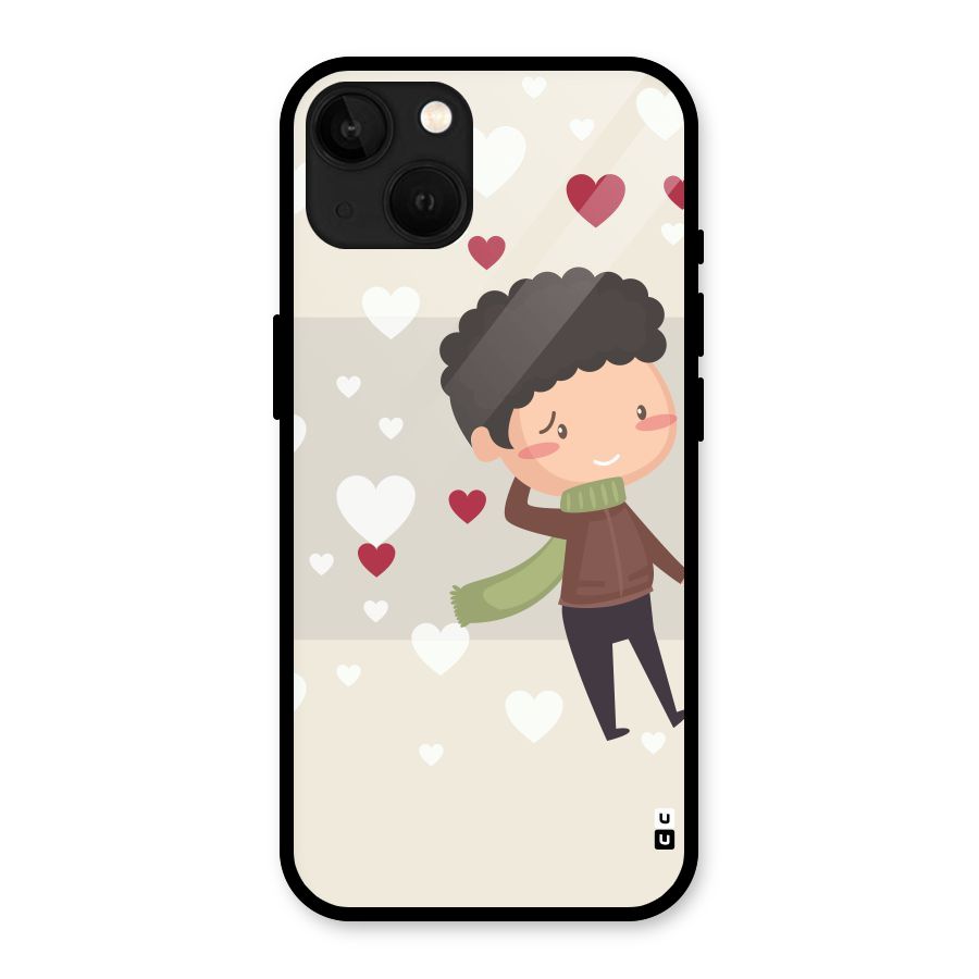 Boy in love Glass Back Case for iPhone 13