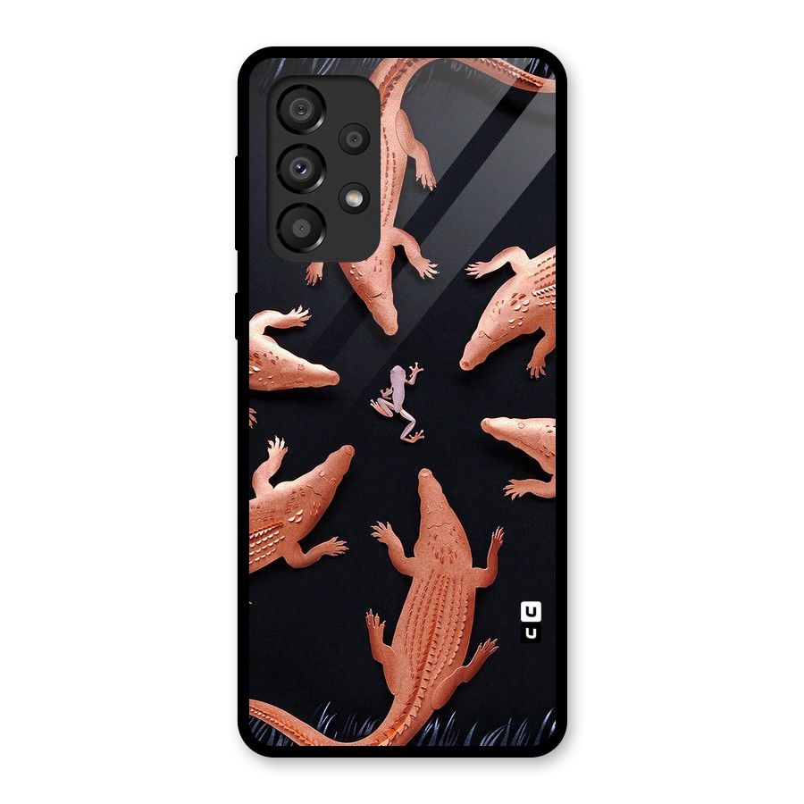 Brave Frog Glass Back Case for Galaxy A33 5G