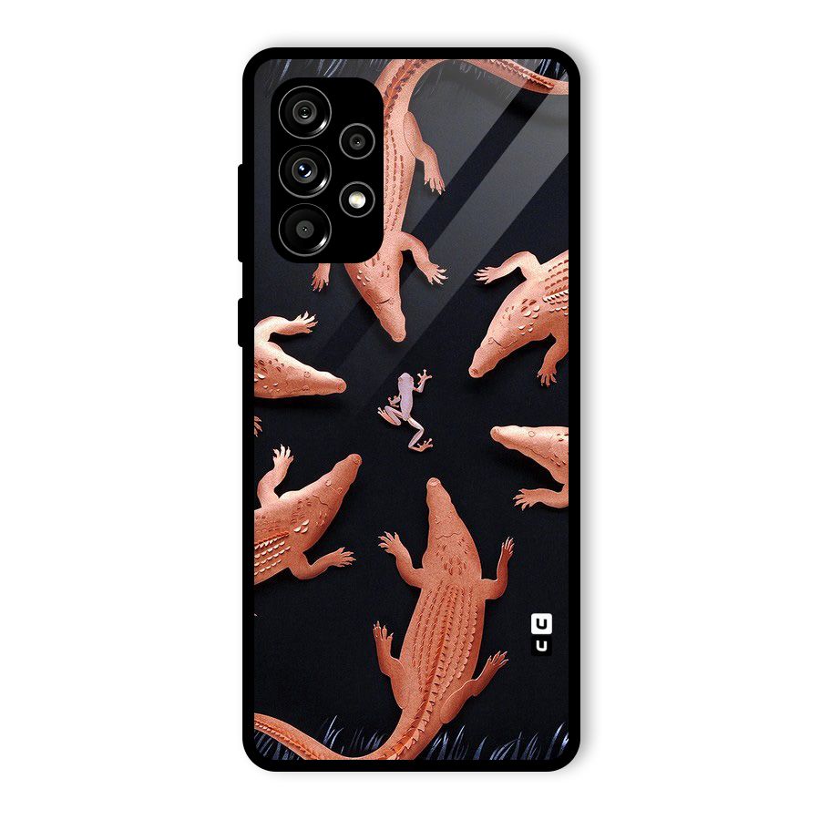 Brave Frog Glass Back Case for Galaxy A73 5G